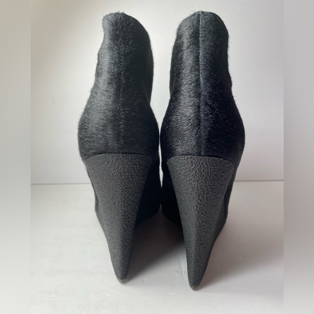 Burberry prorsum Benton wedge ponyhair ankle boots black 39 8.5 - Picture 5 of 10